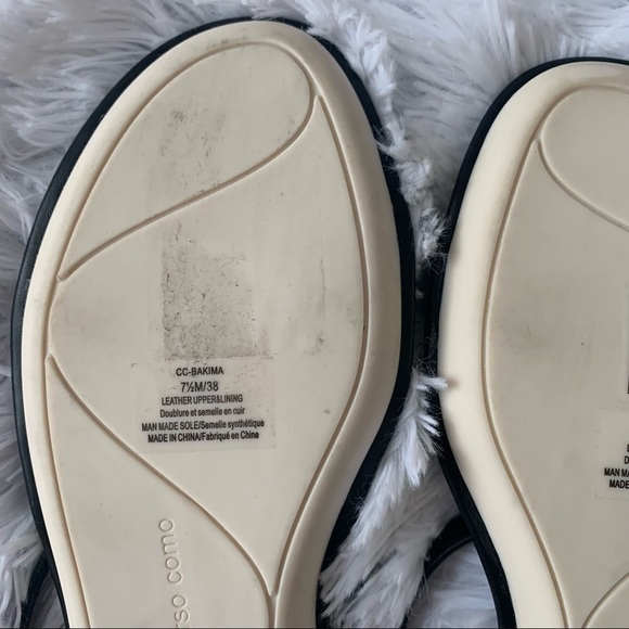 CORSO COMO NEW Bakima Leather Elastic Black Boho Casual Sandal - Picture 7 of 8